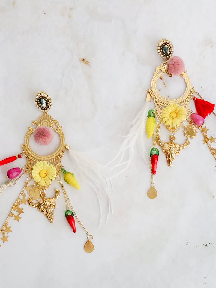Featherweight Dangle Earrings for wholesale by Pria Handmade Accessories