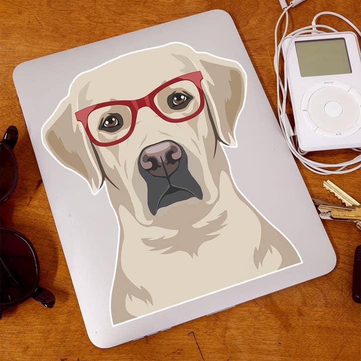 RetroPlanet - Vente Autocollant - Grand autocollant en vinyle pour fenêtre de voiture Labrador Retriever Hipster3