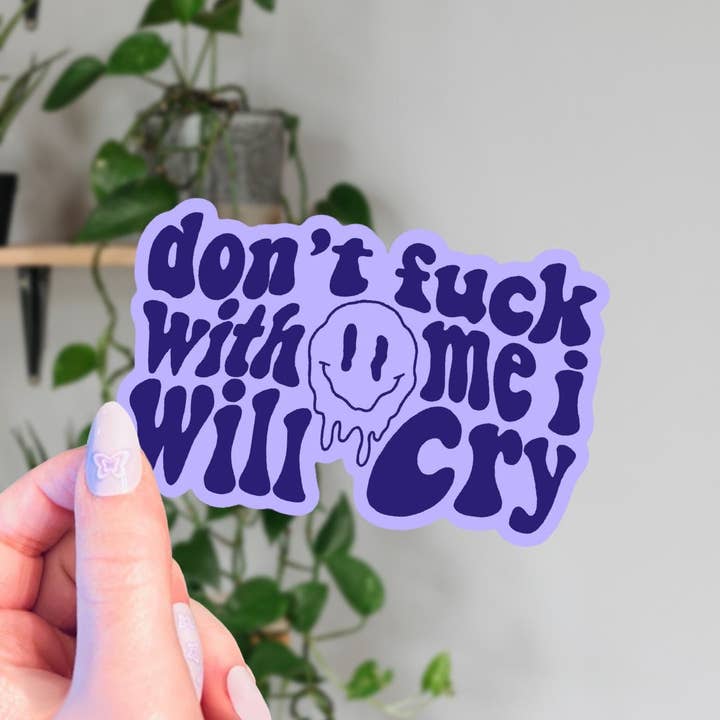 I Will Cry Sticker for wholesale by Living Noir