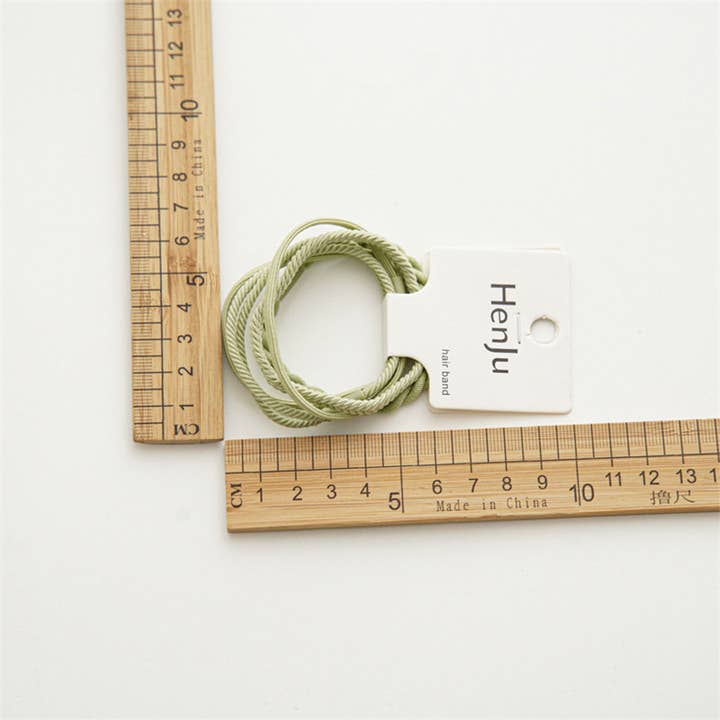 ACCITY - Wholesale Hair Tie - 4PCS/SET SUPER STRETCHY ELASTIC SIMPLE HAIR TIES_CWAHA0334