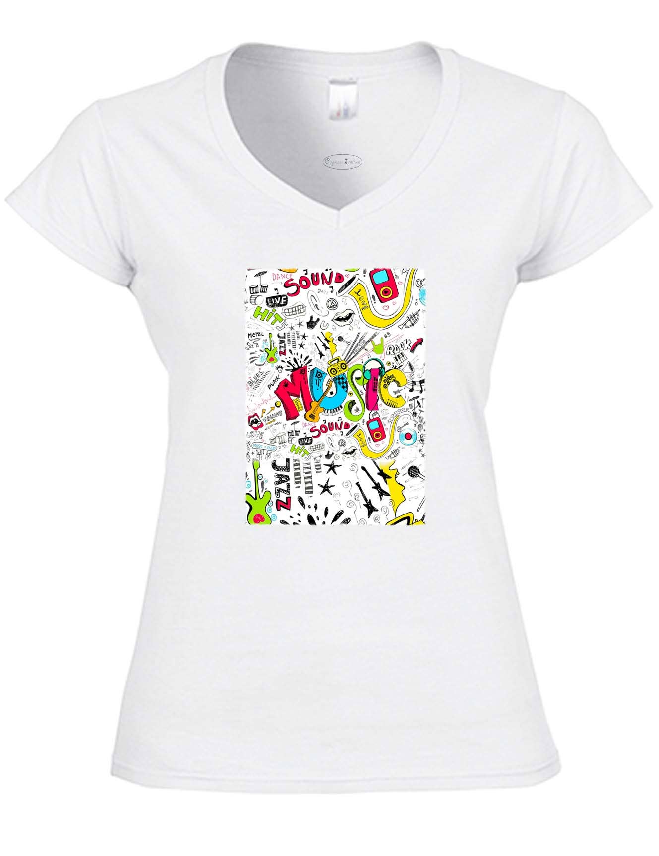 DB GROUP SRL - Wholesale Screen Printed T-Shirt - Women's - Women's short sleeve V-neck T-shirt in slub fabric11