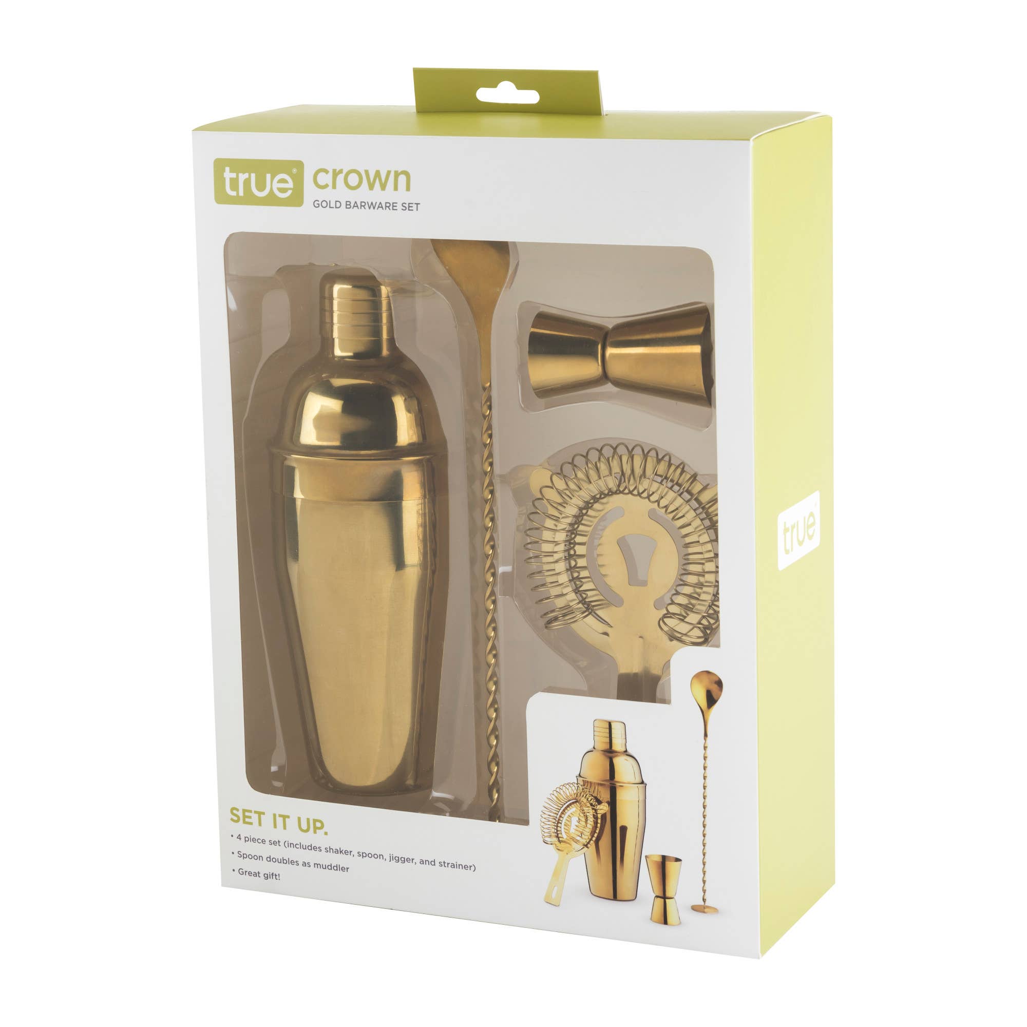 TRUE - Wholesale Bar Tool - Stainless Steel Barware Set of 4 ASSORTED COLORS16