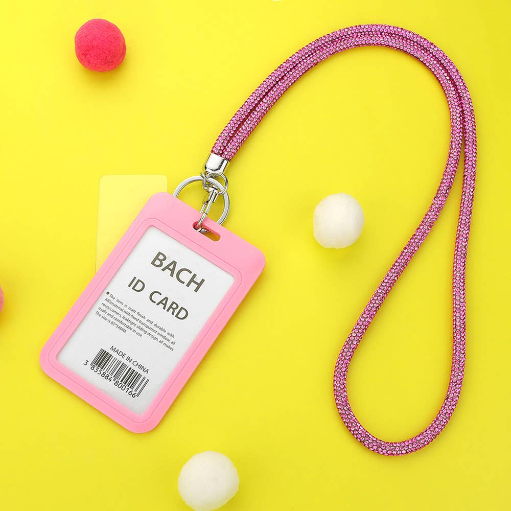 Sensibling Corp. - Wholesale Pasjeshouder - Dames - Bling Studded Strap Puntige Label Intrekbare ID-kaarthouder10