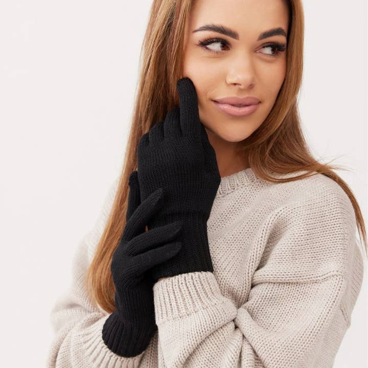 Ander - Wholesale Gloves - Women's - Women's single gloves 100% merino wool - CLASSY10