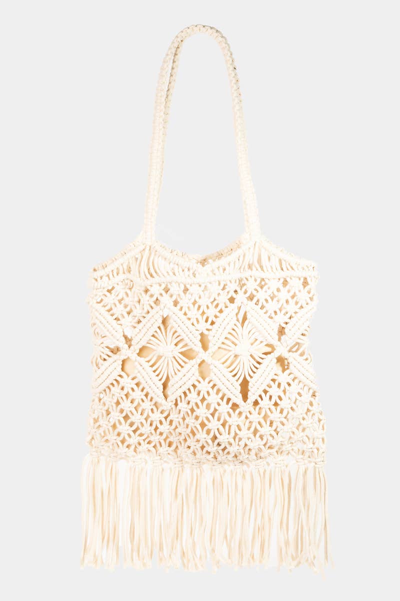 Collections by Fame Accessories - Wholesale Tote Bag - Women's - Intricate Woven Pattern Tote Bag3