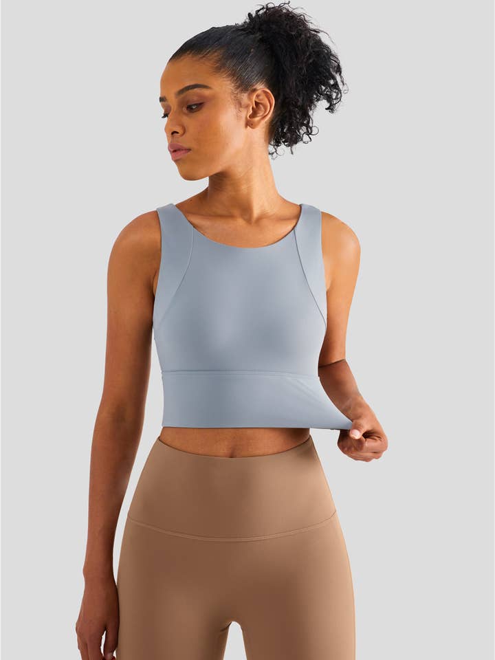 Soutien-gorge de sport Lotus Longlined Moulded Cup pour la vente par 91thelabel