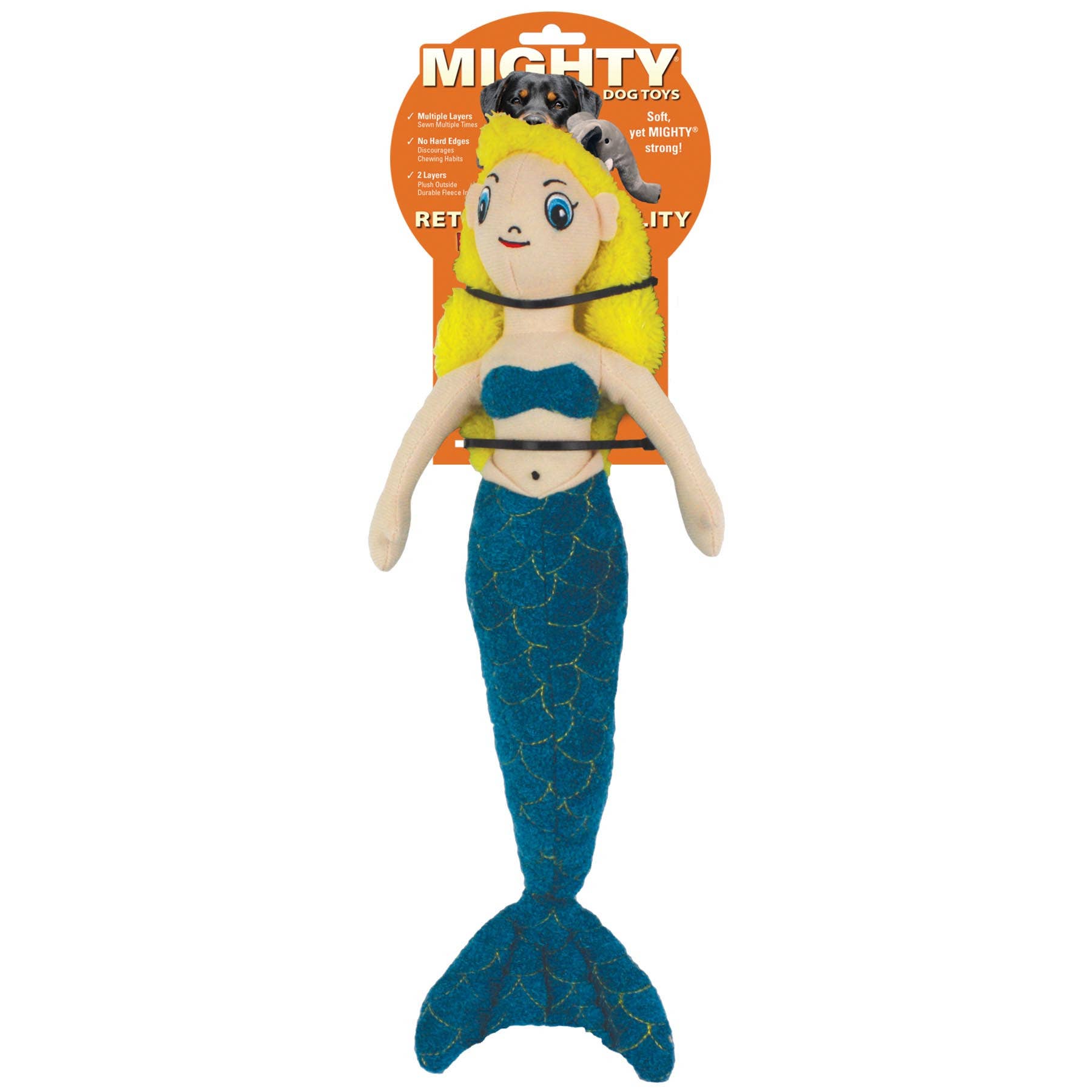 Tuffy Dog Toys - VIP Products - Wholesale Pet Squeaky Toy - Dog - Mighty Liar Mermaid, Plush, Squeaky Dog Toy6