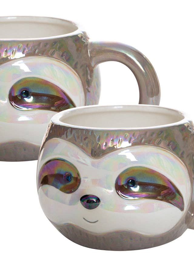 Sloth Face Novelty Shaped Ceramic Coffee Mug - Set of 2-15 oz for wholesale by Calhoun Sportswear