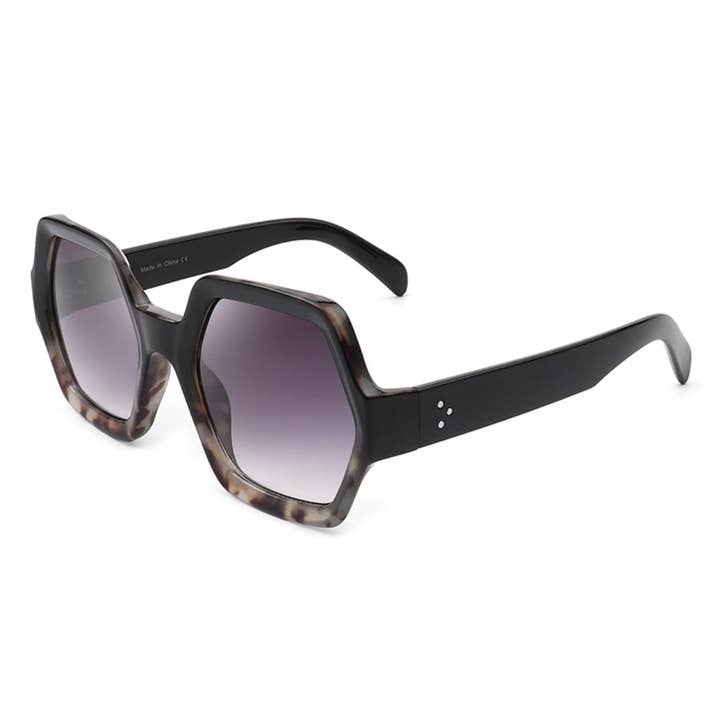 Cramilo Eyewear - Wholesale Sunglasses - Women's - Women Square Oversize Geometric Hexagonal Fashion Sunglasses4