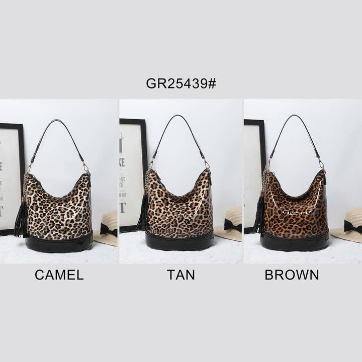 House of Milano – wholesale Shoulder bag – women's – 25439 Leopard Print Patent Shoulder Bag9