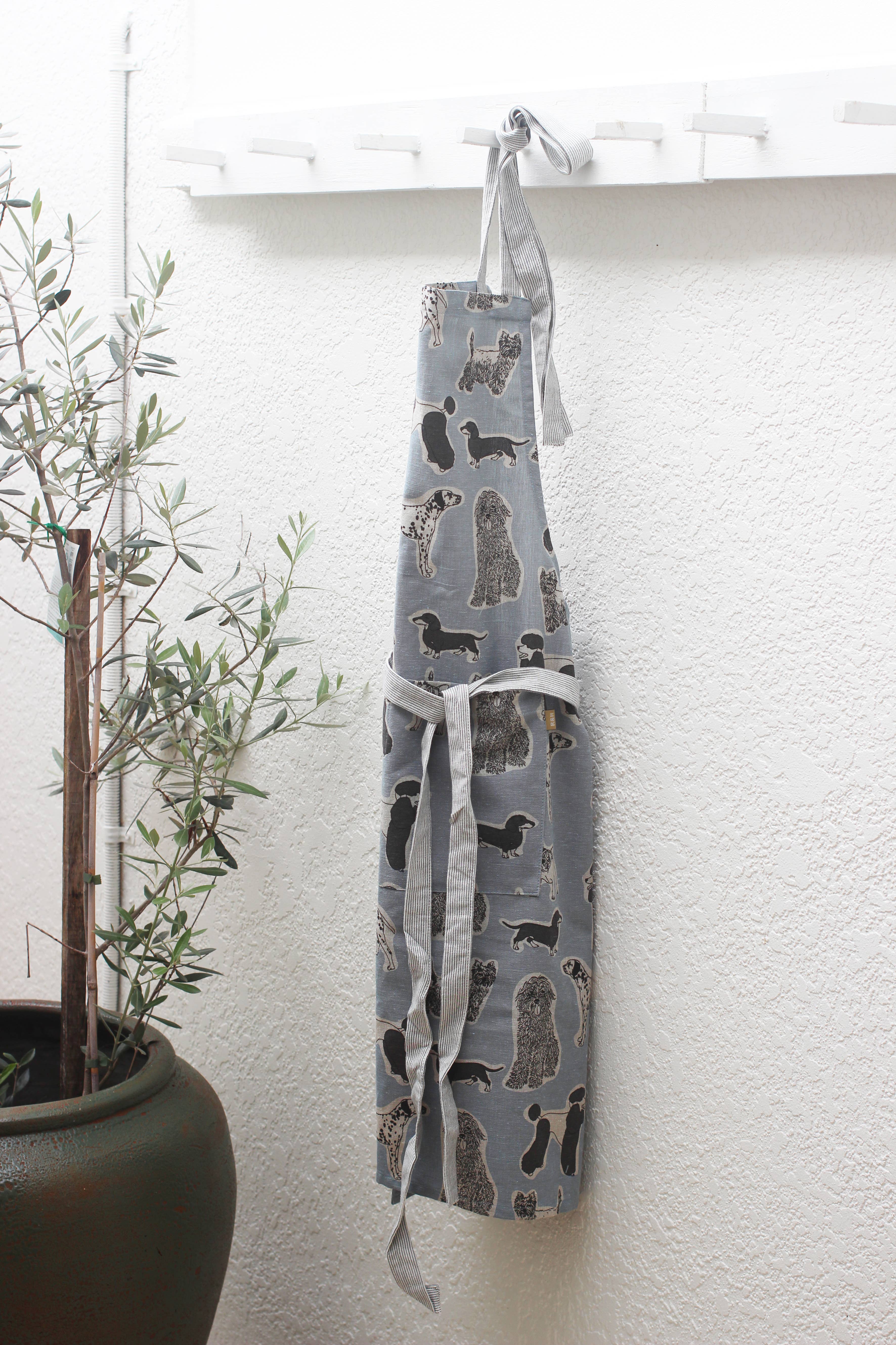 Raine & Humble - Wholesale Apron - Apron Dog Print Standard Tie style-Blue Haze4