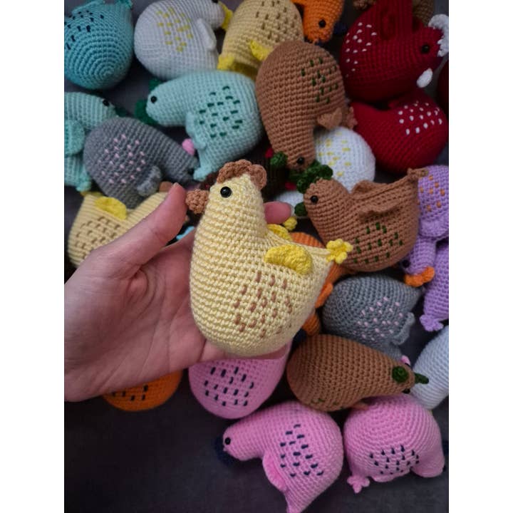 despinacrafting - Wholesale Stuffed/Plush Toy - Kids & Baby - Crochet Chicken Toy, Amigurumi Stuffed Animal