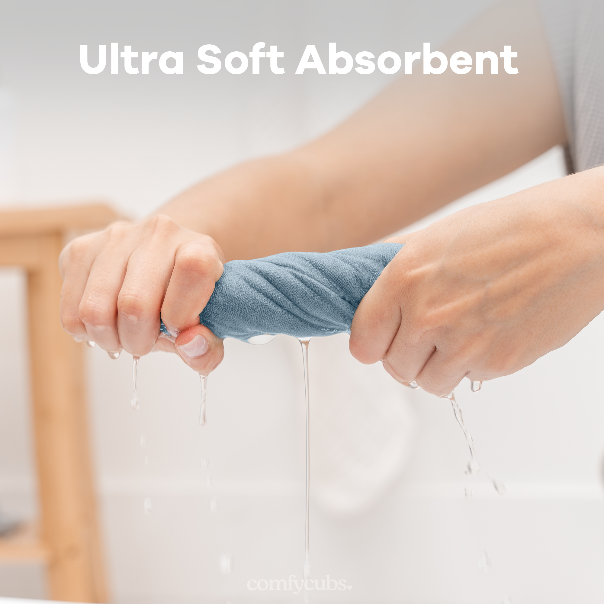 Comfy Cubs – wholesale Wash cloth – Child & baby – Muslin Baby Washcloths, Soft 10"x10" Cotton by Comfy Cubs68