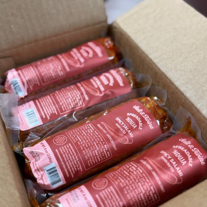 Salt & Twine by New England Charcuterie - Wholesale Salami - Salt & Twine - Nduja Spicy Salami 10x8oz1