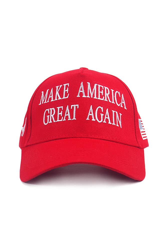 Red Make America Great Again Baseball Cap MOQ 3pcs ZK1728 for wholesale on Faire3