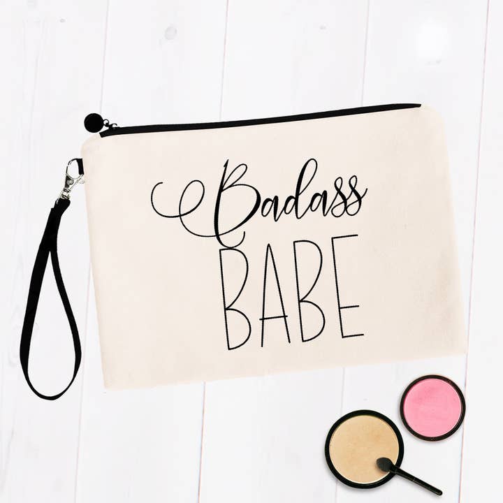 Badass Babe Makeup Bags for wholesale by SheMugs