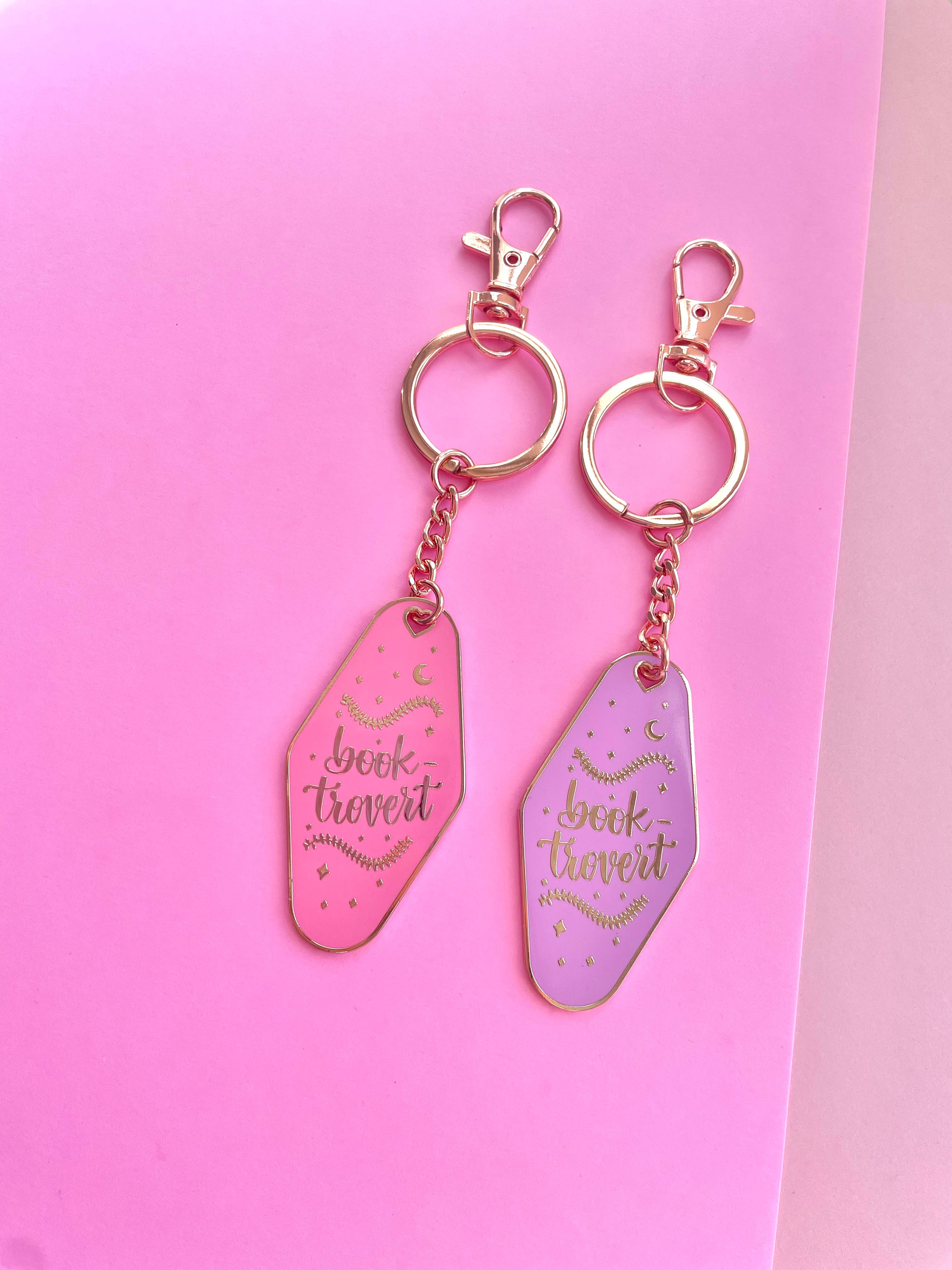 Galloree Designs LLC – wholesale Keychain – Women's – Booktrovert Keychain, Hotel Keychains, Bookish Keychains3