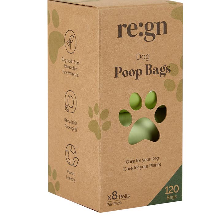 Re:gn - Wholesale Pet Poop Bag - Re:gn Compostable Dog Poop Bags – 120 Bags per Pack