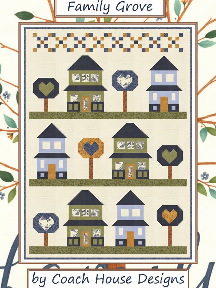 Motif de Courtepointe Arbre Généalogique pour la vente par Coach House Designs