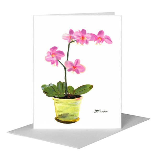 Little Skipper Orchid, Greeting Card (#7111M) for wholesale by Printed Canvas