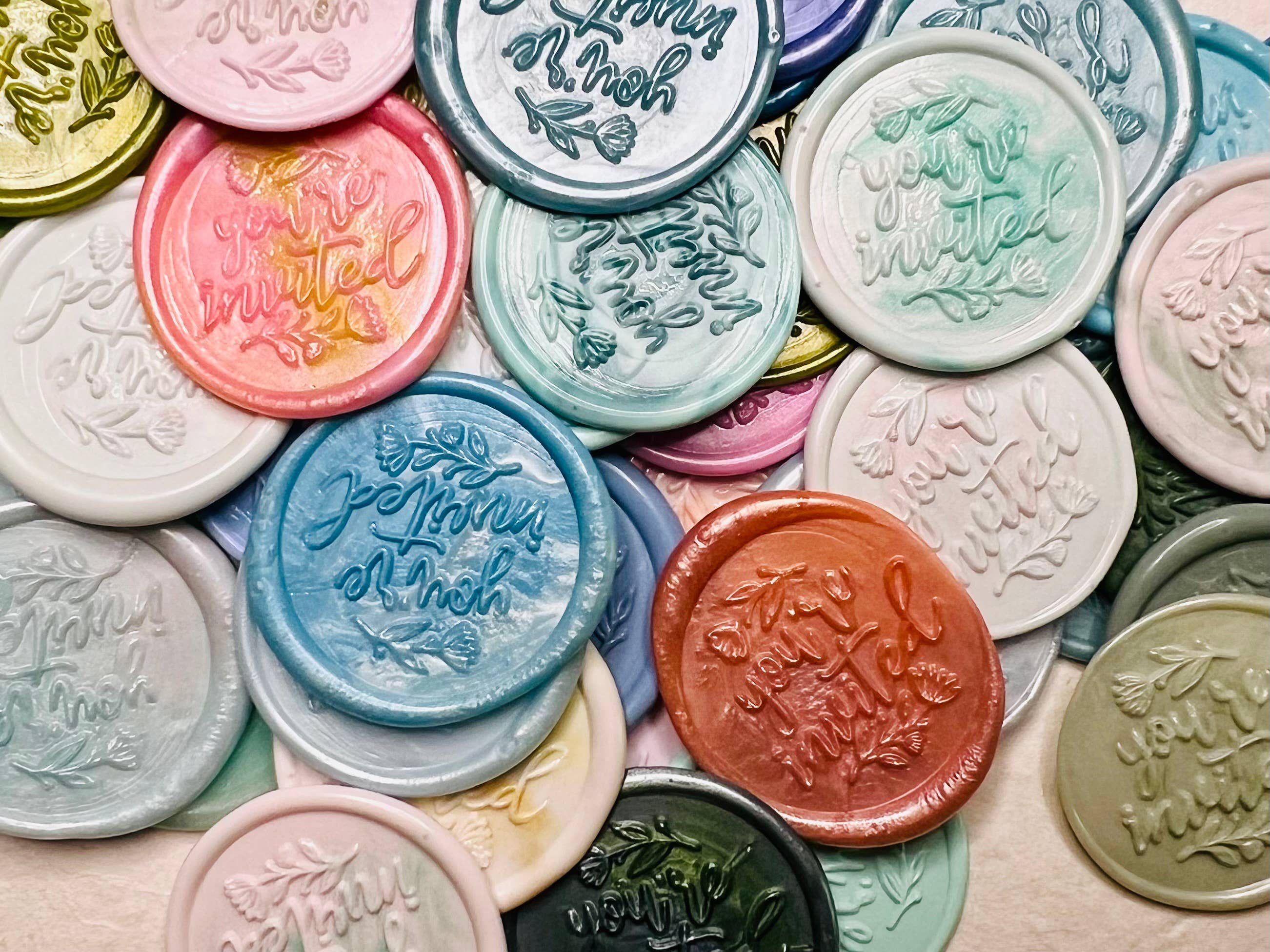 Rochambeau Home - Wholesale Sealing Wax - You're Invited Wax Seal Stickers – Elegant Script Design7