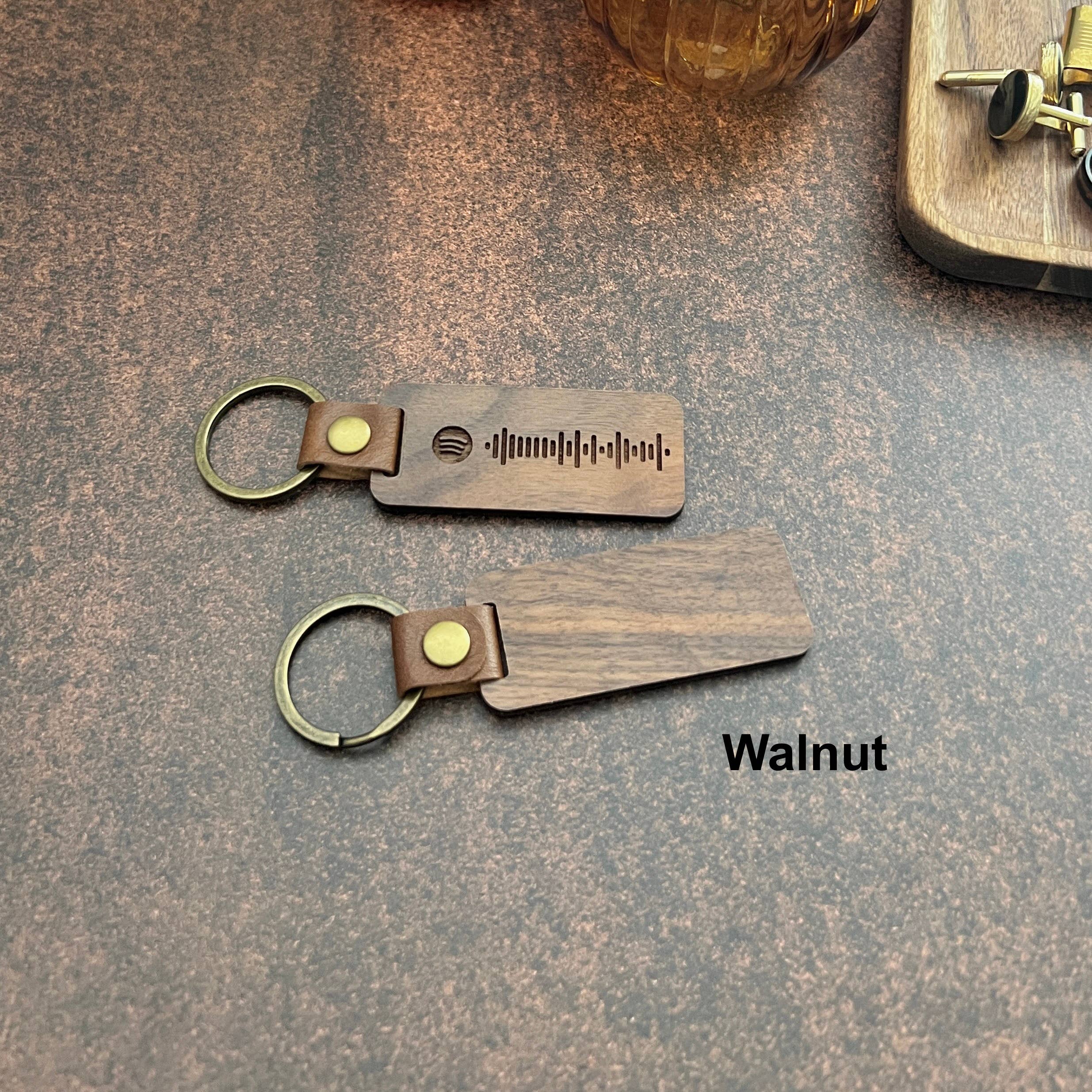 The Cutest Gifts - Wholesale Keychain - Unisex - Walnut, Cherry, and Bamboo Finished Wood Keychain Blanks3