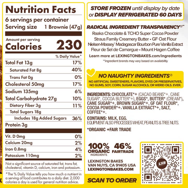 LEXINGTON BAKES - Wholesale Brownie - Fleur de Sel Brownies • 6 Pack5