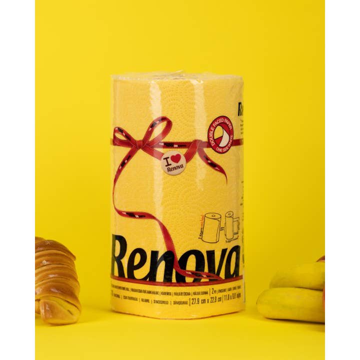 Renova - Wholesale Paper Towels - Paper Towel Renova Red Label 1Roll Yellow1