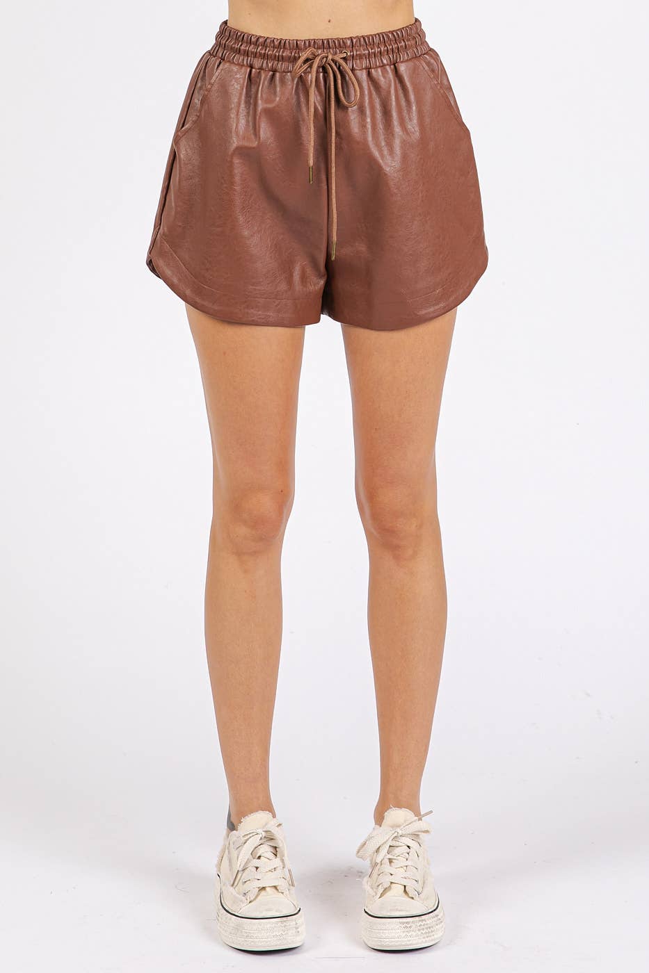 mittoshop - Wholesale Shorts - Women's - H70482-LEATHER SHORTS1