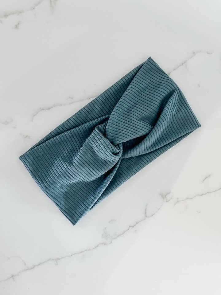 Diadema ancha azul marino para mujer, accesorios para el cabello, diadema para venta al por mayor de Gingerly Sewn