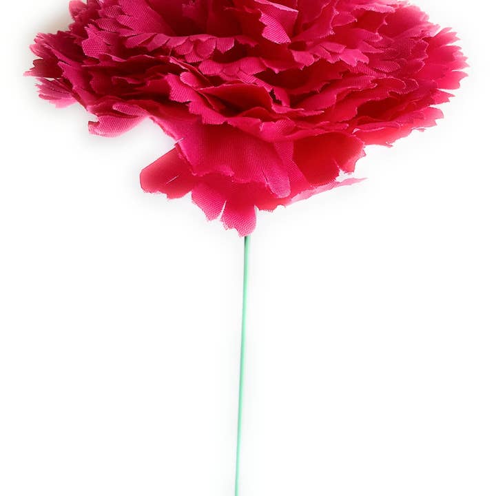BRANDELIA - Wholesale Artificial Flowers - Flamenco Carnation Flower Hair Ø9cm · Raspberry