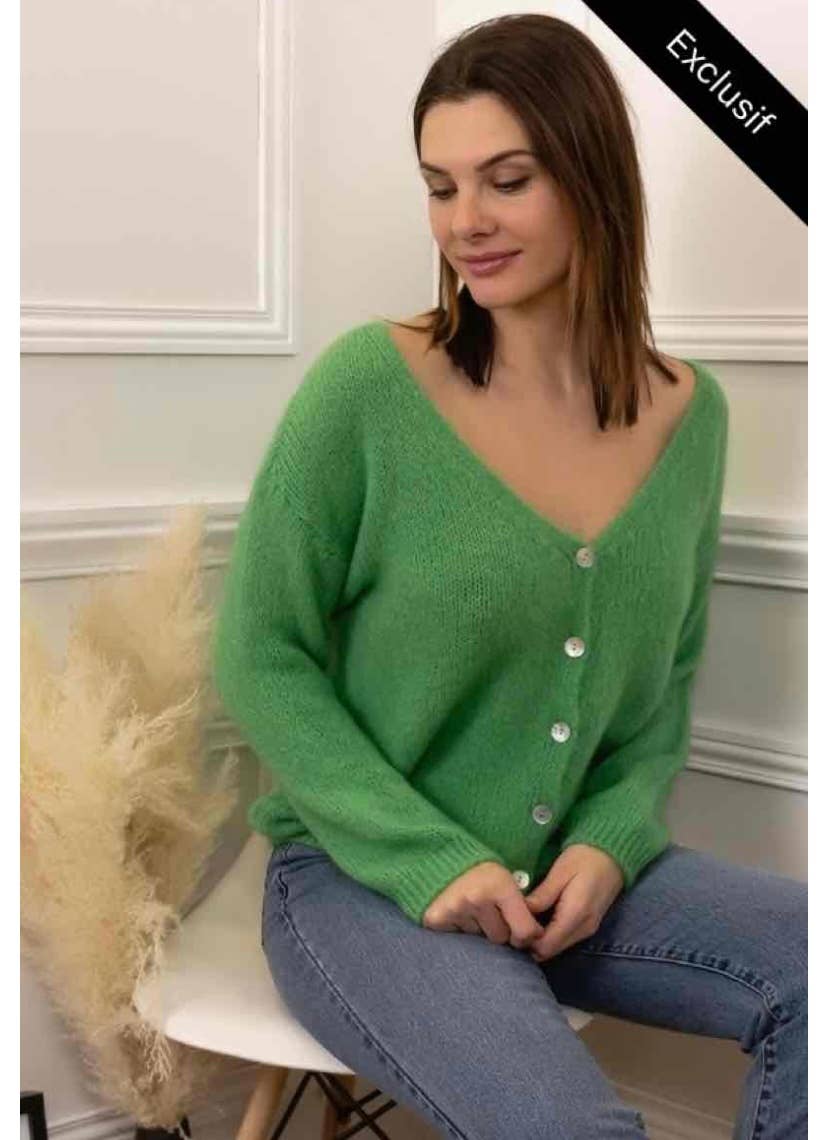 LINEN & COTTON HOUSE – Großhandel Jacke – Damen – 8561 JACKE AUS MOHAIRWOLLE, HERGESTELLT IN ITALIEN115