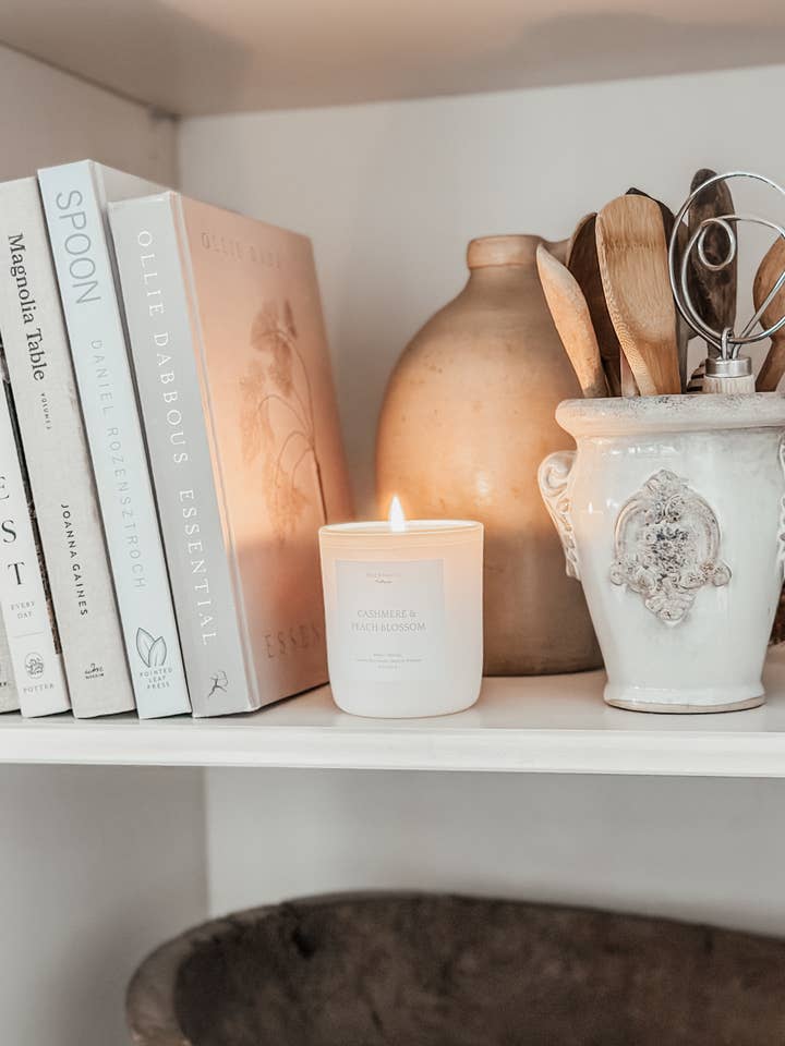 Cashmere & Peach Blossom | 8oz Coconut Wax Candle for wholesale by Kind Reason Co