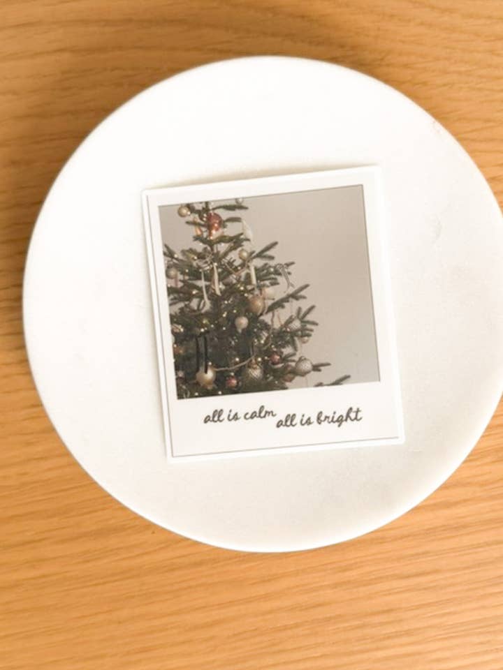 Christmas Polaroid Sticker for wholesale by The Tiny Bookshelf