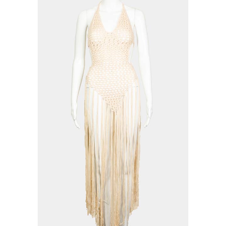 Collections by Fame Accessories - Wholesale Swim Cover Up - Women's - Fishnet Fringe Top Cover Up2