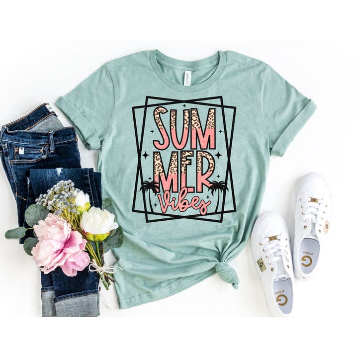 Summer Vibes Palm Trees Shirt - Summer Shirt for wholesale by The Shirt Company