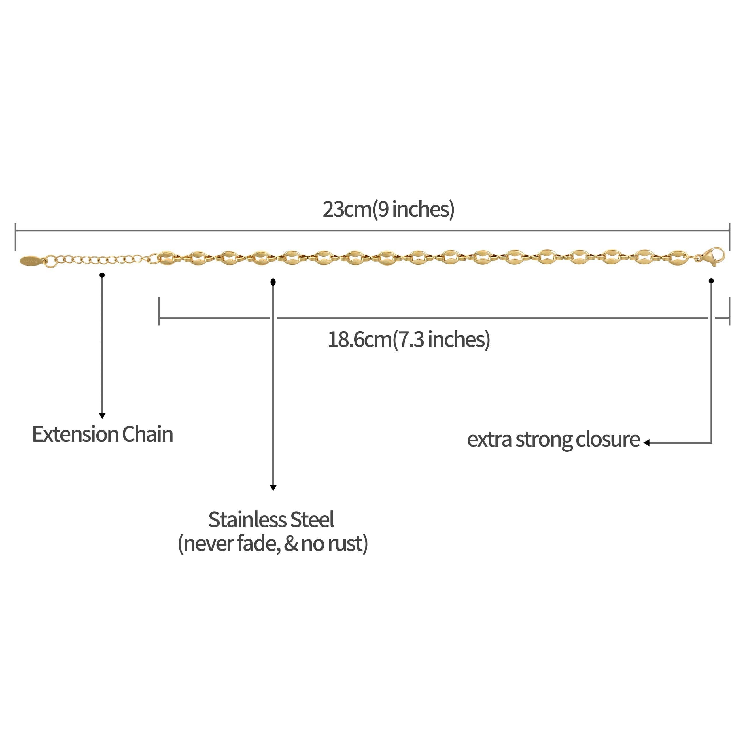 Made By Nami - Venta al por mayor Pulseras de cadenas y eslabones - Pulsera de eslabones cubanos | Oro7