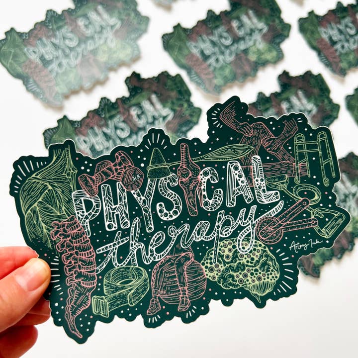 Adesivo de vinil “Fisioterapia” por atacado de Artery Ink