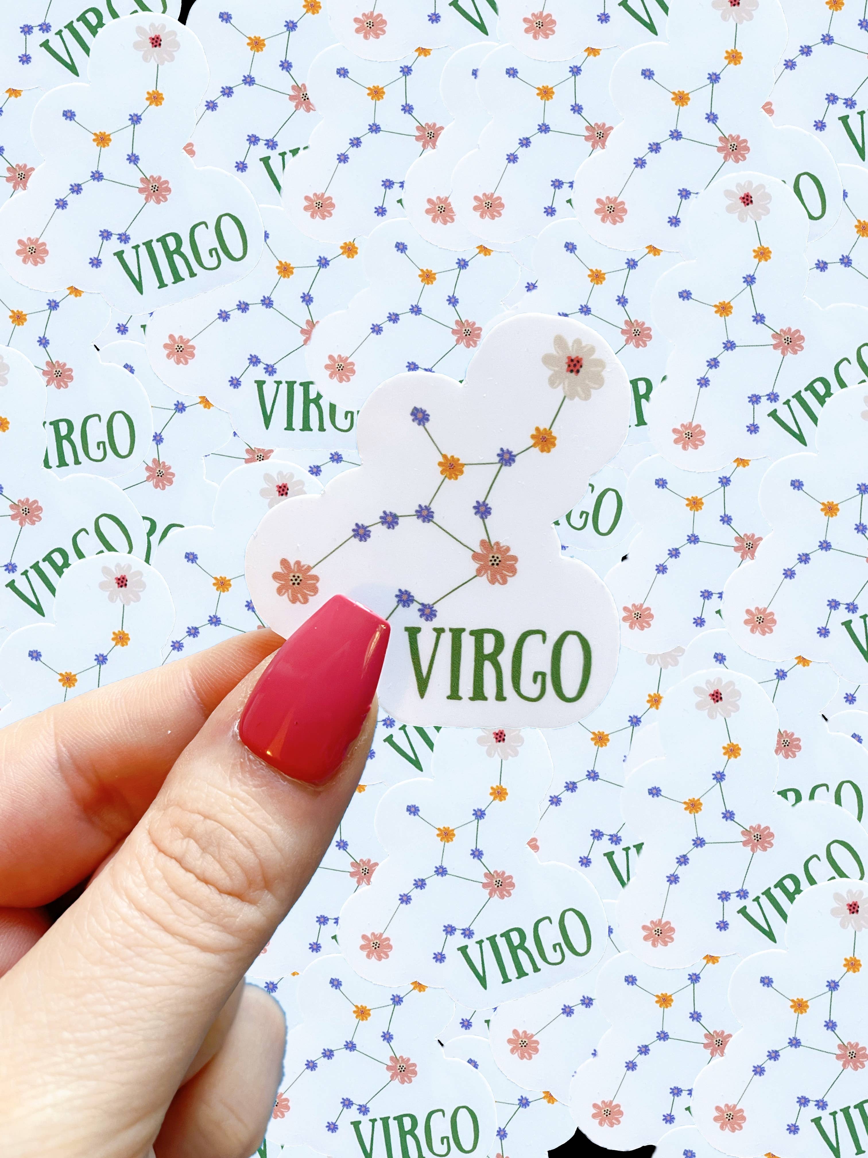 Typo Lettering Co - Wholesale Sticker - Floral zodiac waterproof sticker SET5