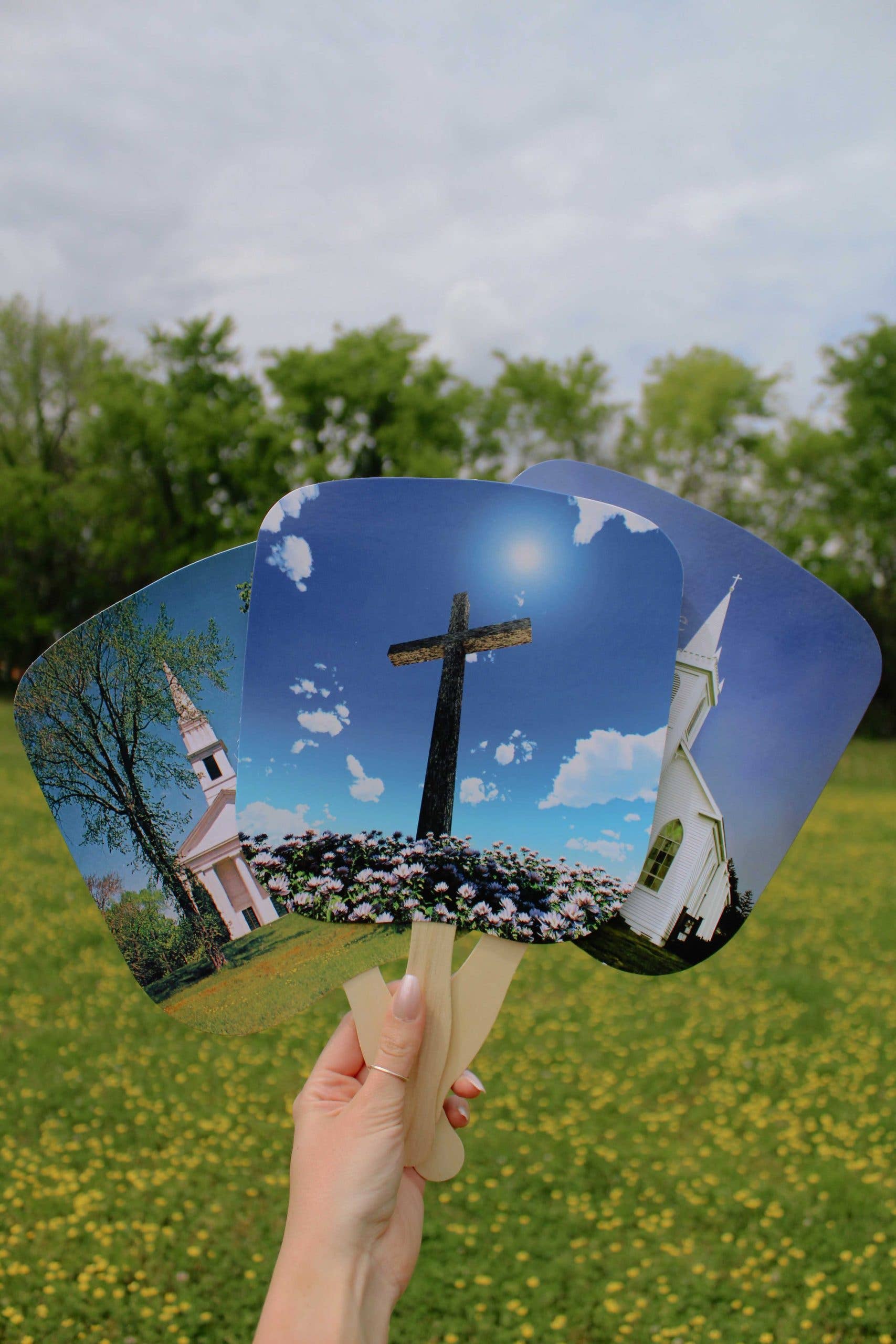 Swanson Christian Products - Wholesale Handheld Folding Fan - Hand Fan Rejoice In The House Of The Lord Pk502