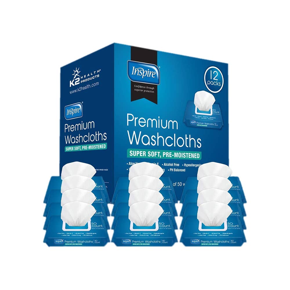 Inspire - Wholesale Wash Cloth - Inspire Adult Wash Cloths 600 Count