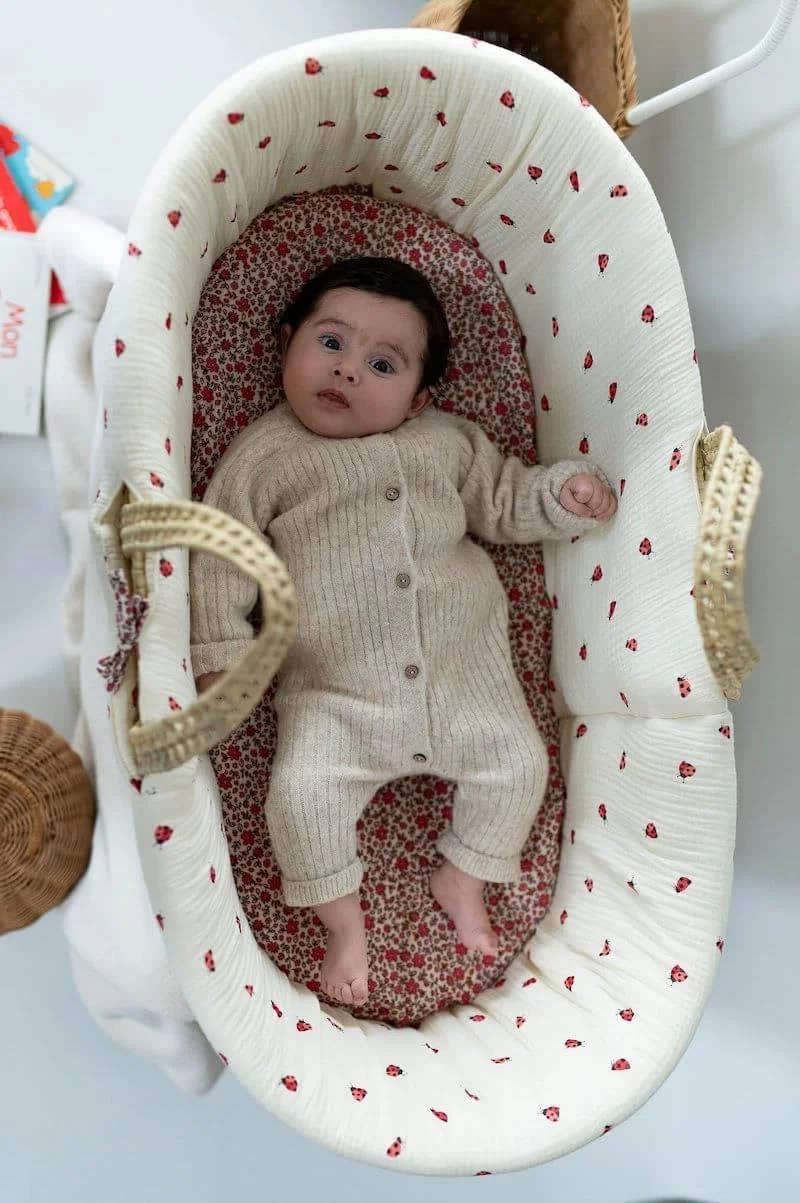 Manufacture des bébés français - Wholesale Bassinet - Baby - Bassinet cover Ladybugs