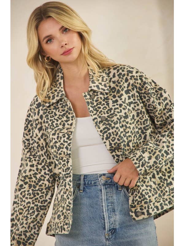 Pink Irene Wholesale - Venta al por mayor Chaqueta - Mujer - Chaqueta vaquera estampada de leopardo11