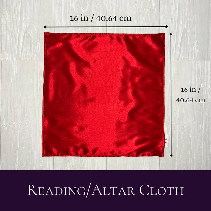 Threads of Tarot - Wholesale Tarot Cards - Red Satin Altar Cloth1