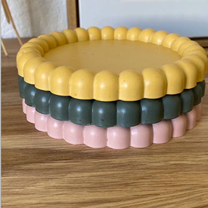 Cachi Portacandele rotondo in Ecoresin - Khaki in vendita all'ingrosso su Faire4