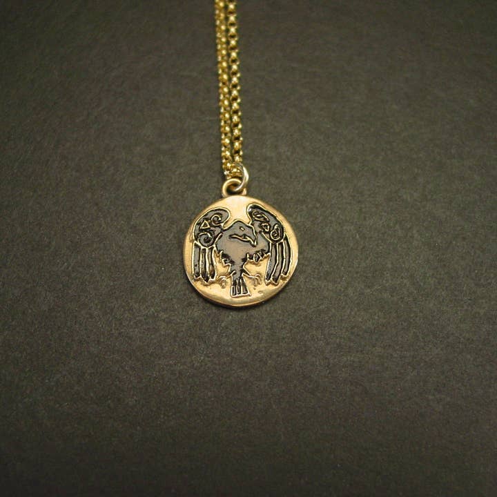 Vis a Vis Jewelry - Vente Colliers à pendentif - Collier corbeau celtique - Collier corbeau
