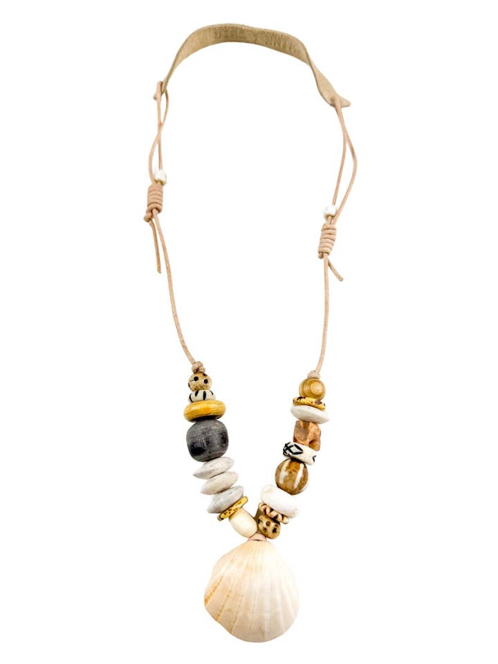 Cord Shell Necklace | Nomad for wholesale by Twine & Twig