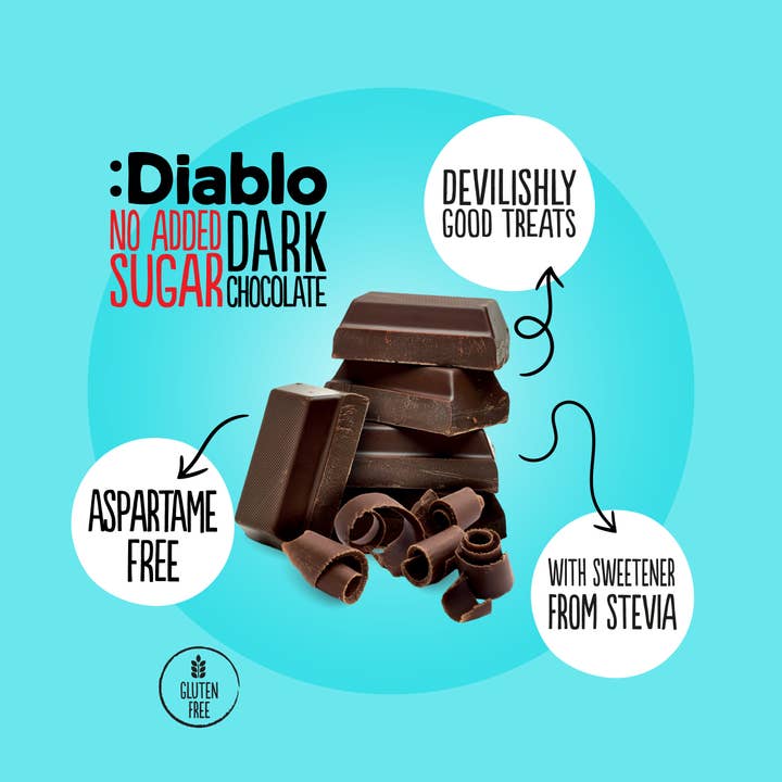 Diablo Sugar Free - Venta al por mayor Chocolate - :Chocolate negro Diablo 85 g x 152