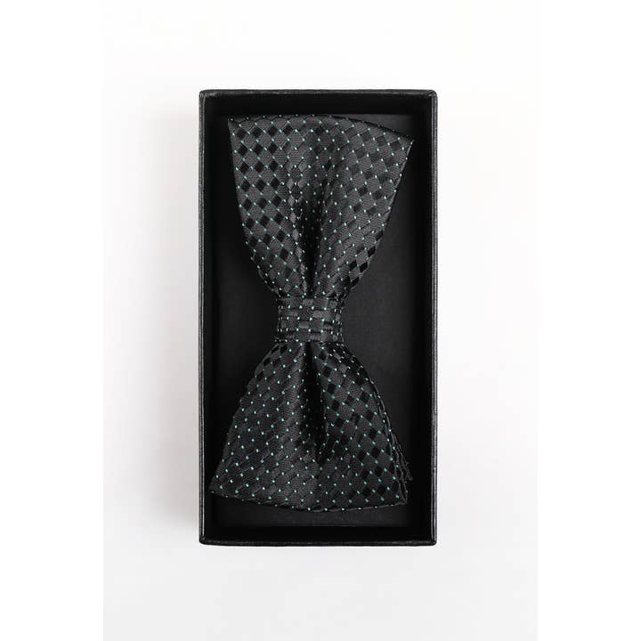 Yves Enzo - Wholesale Necktie - Men's - Bow tie & pocket handkerchief - Black