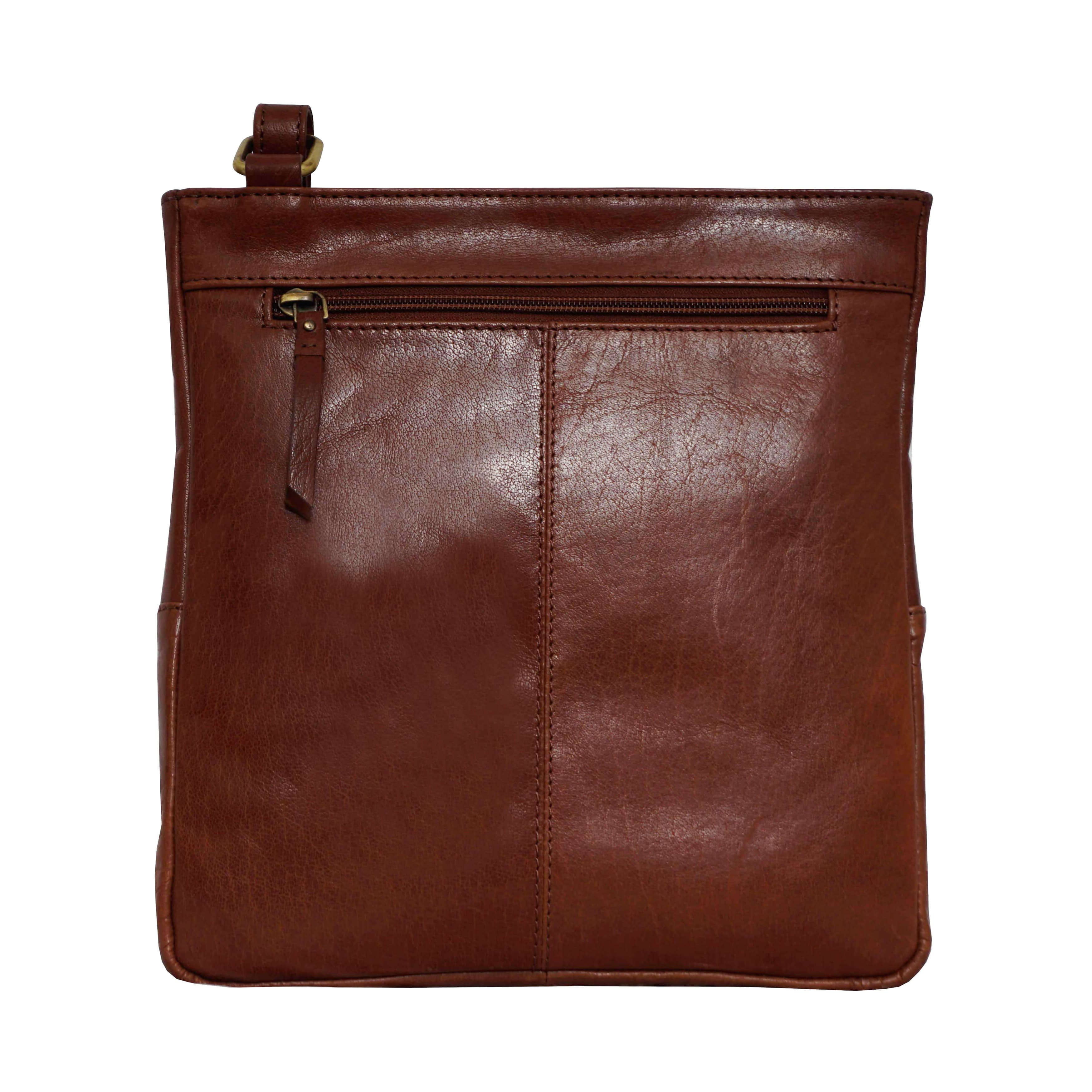 Assots London - Wholesale Crossbody Bag - Women's - 'CANARY' Brown Vintage Leather Crossbody bag7